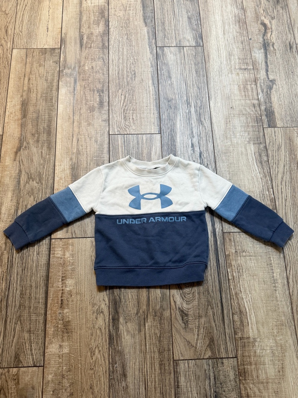 Under Armour Kids' Colorblock Logo Sweatshirt - Navy & Cream